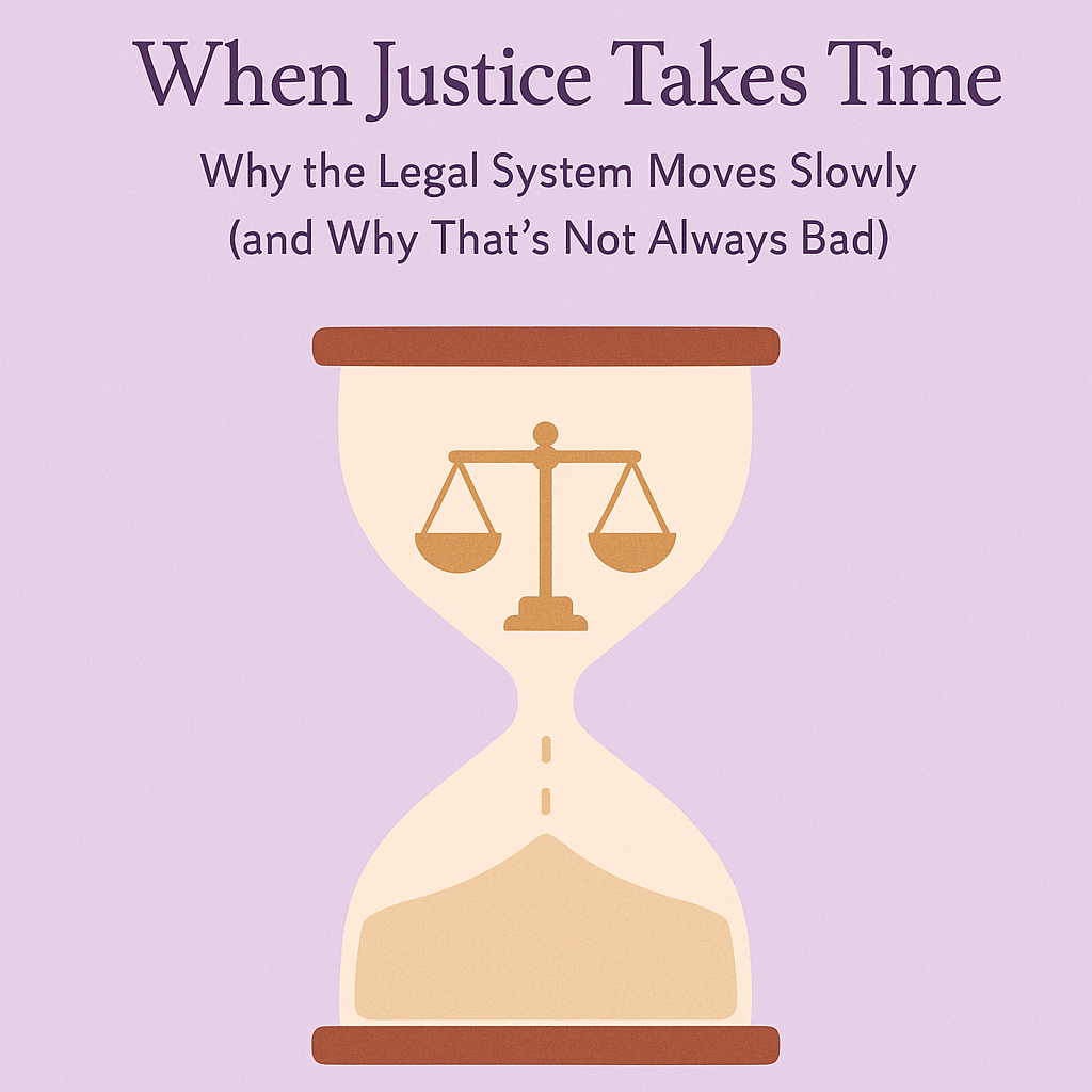 “When justice takes time: why the legal system moves slowly (and why that’s not always bad)”